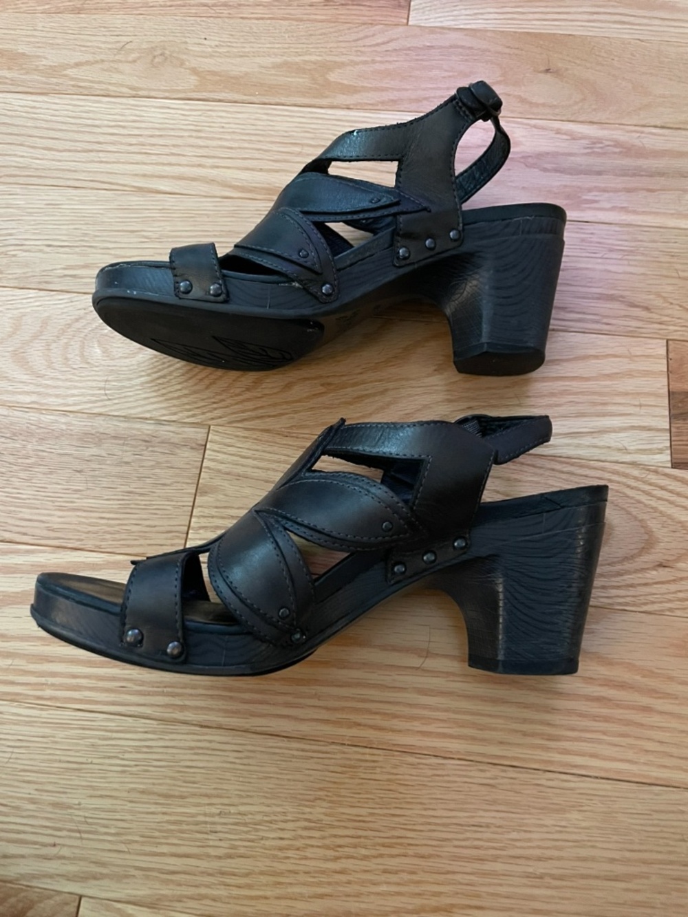 Dansko Sandals, Black, Size 39
